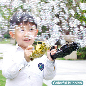 Kids Automatic Gatling Bubble Gun Toys Summer Soap Water Bubble Machine 2-in-1 Electric Bubble Machine For Children Gift Toys#4